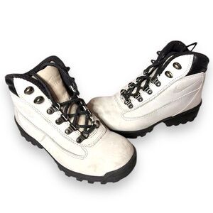 RARE VTG NIKE ACG Grey Leather Hiking Boots Men’s Size 6.5 women 8.5 ALL-TRAC